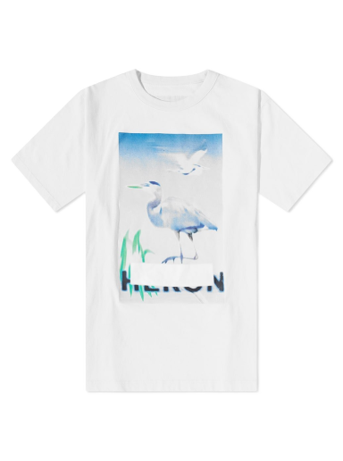 T-shirt HERON PRESTON Censored Heron Tee Hvid | HMAA032S23JER0020140