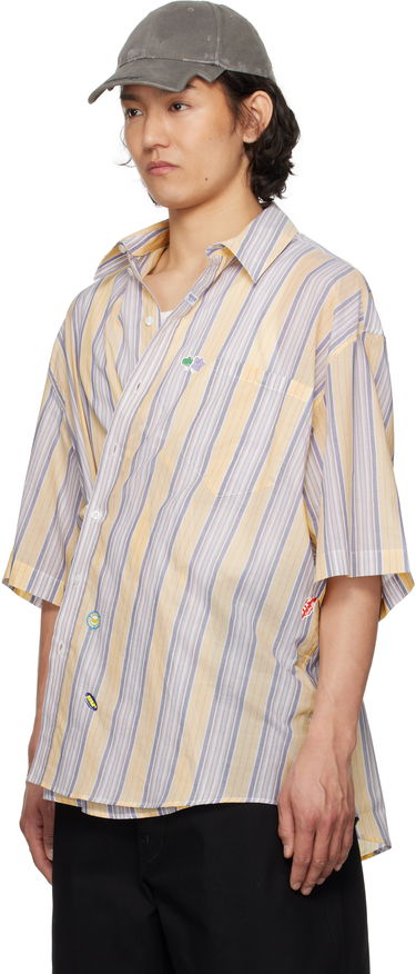 Skjorte Martine Rose Martine Rose Cotton Stripe Shirt Gul | 440WS21306, 3