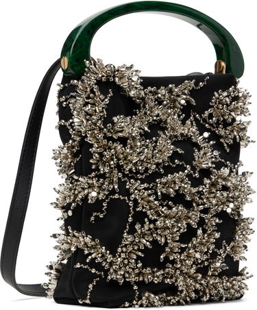 Håndtaske Dries Van Noten Dries Van Noten Beaded Mesh Handbag Sort | 251-011522-695, 2