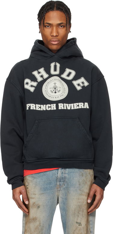 Sweatshirt Rhude Rhude 'French Riviera' Graphic Hoodie Sort | RHPS25HO04012, 0