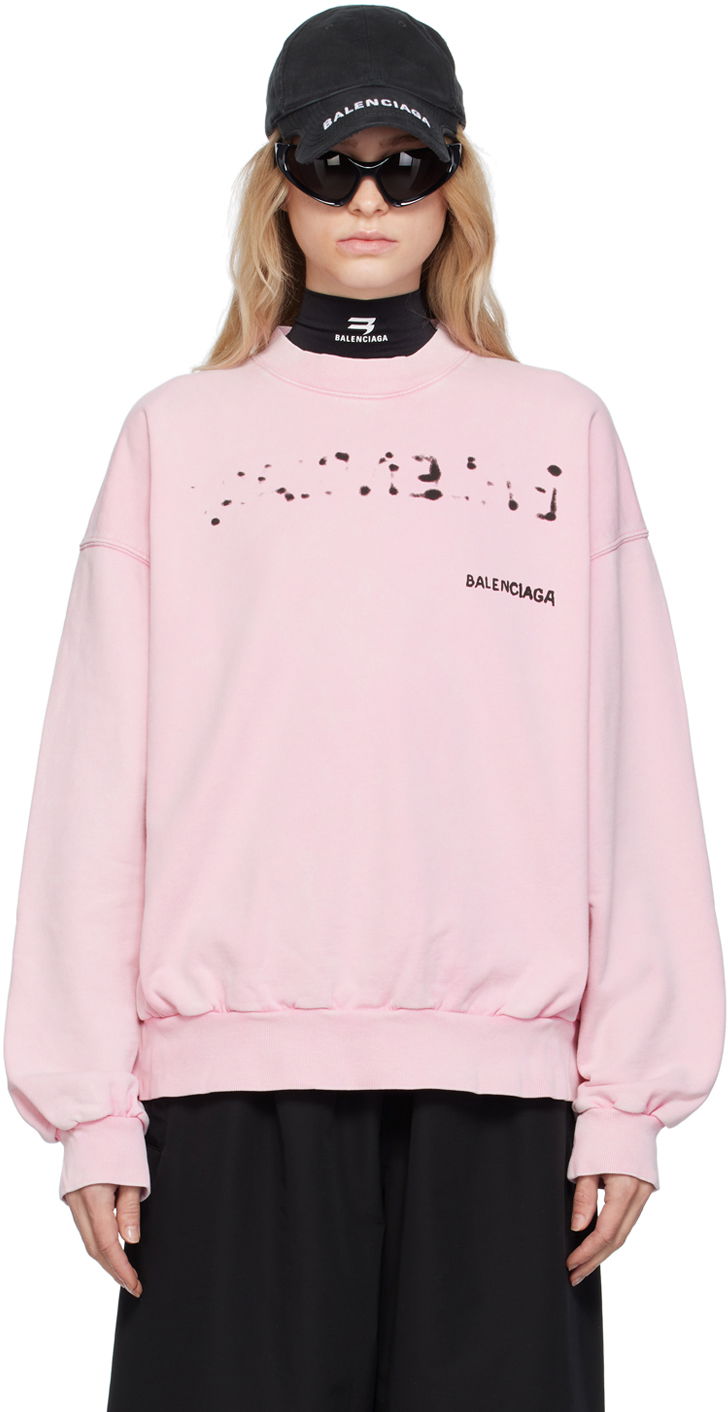 Sweatshirt Balenciaga Crewneck Sweatshirt Lyserød | 697869 TOVO6, 0