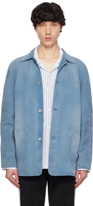 Jakke Maison Margiela Maison Margiela Distressed Caban Denim Jacket Blå | S50AM0635 M30024, 0