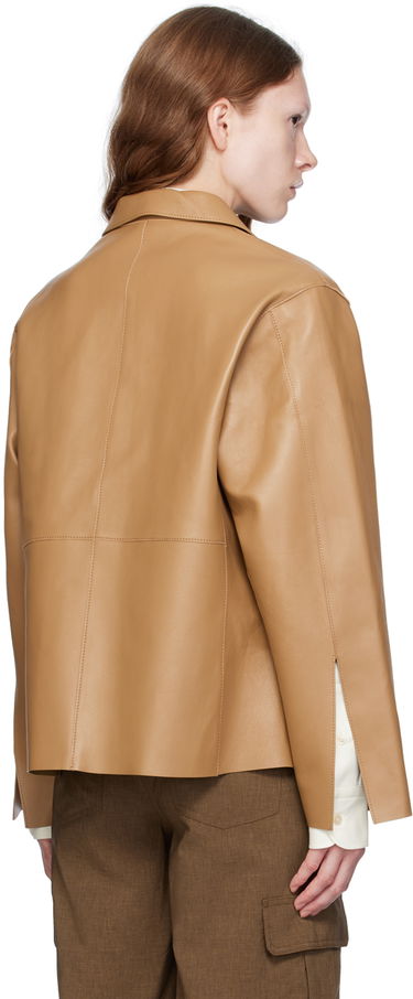 Jakke TOTEME Army Leather Jacket Beige | 233-108-737, 2