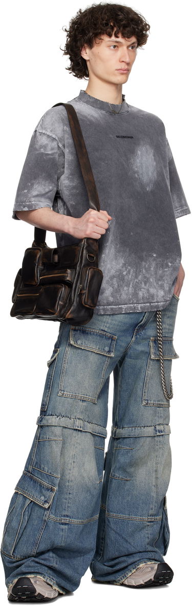 Skuldertaske Balenciaga Balenciaga Superbusy Multi-Pocket Leather Messenger Bag Brun | 7852972ABFZ, 3