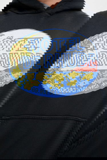 Sweatshirt Rhude RHUDE Hotel Print Hoodie Sort | RHSS25HO01012, 3