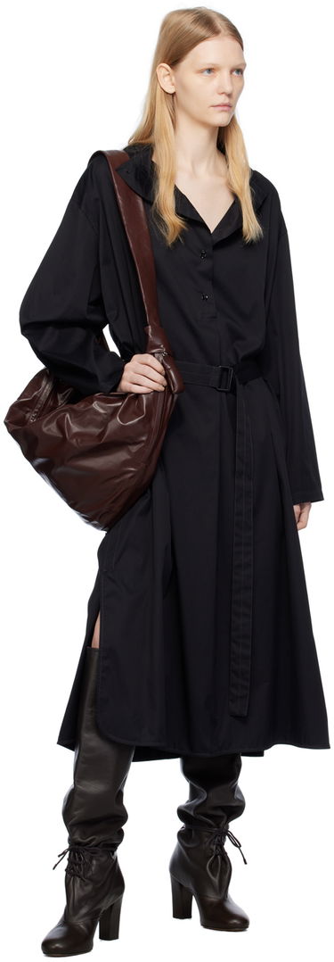 Skjorte LEMAIRE LEMAIRE Housse Midi Dress Sort | DR1040 LF824, 3
