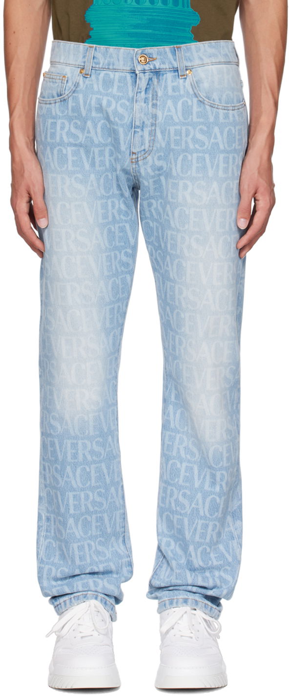 Jeans Versace Allover Blå | 1007837_1A07661, 0