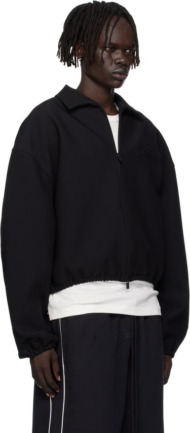 Jakke Fear of God ESSENTIALS Bonded Canvas Zip-Up Jacket Sort | 202SP258060F, 1