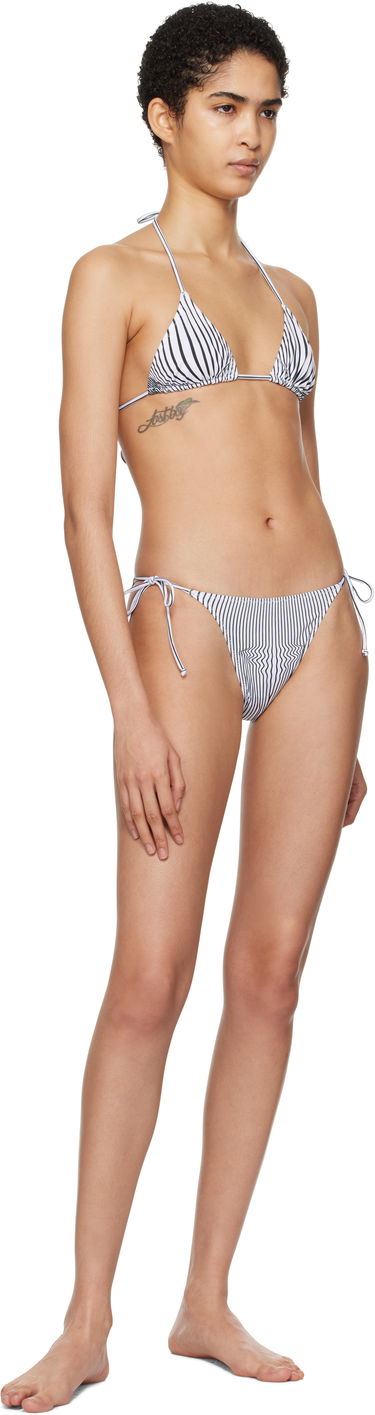 Badetøj Jean Paul Gaultier Gaultier 'The Pinstripe Body Morphing' Bikini Bottoms Hvid | 25/33-F-BS021-J571-0100, 3