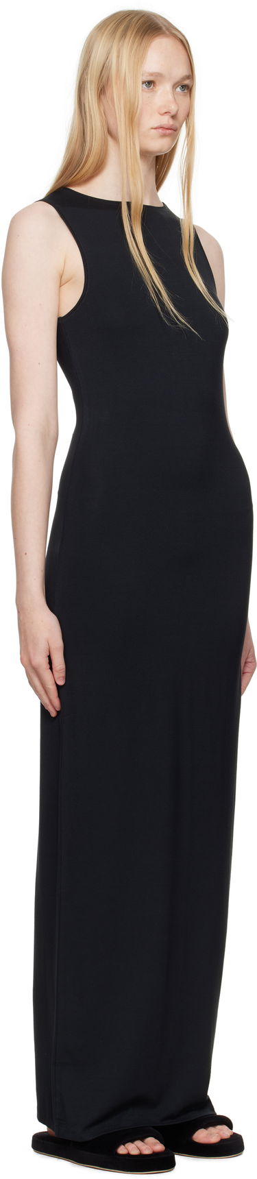 Kjole SKIMS SKIMS Smooth Layers Boat Neck Maxi Dress Sort | DS-DRS-8491W, 1