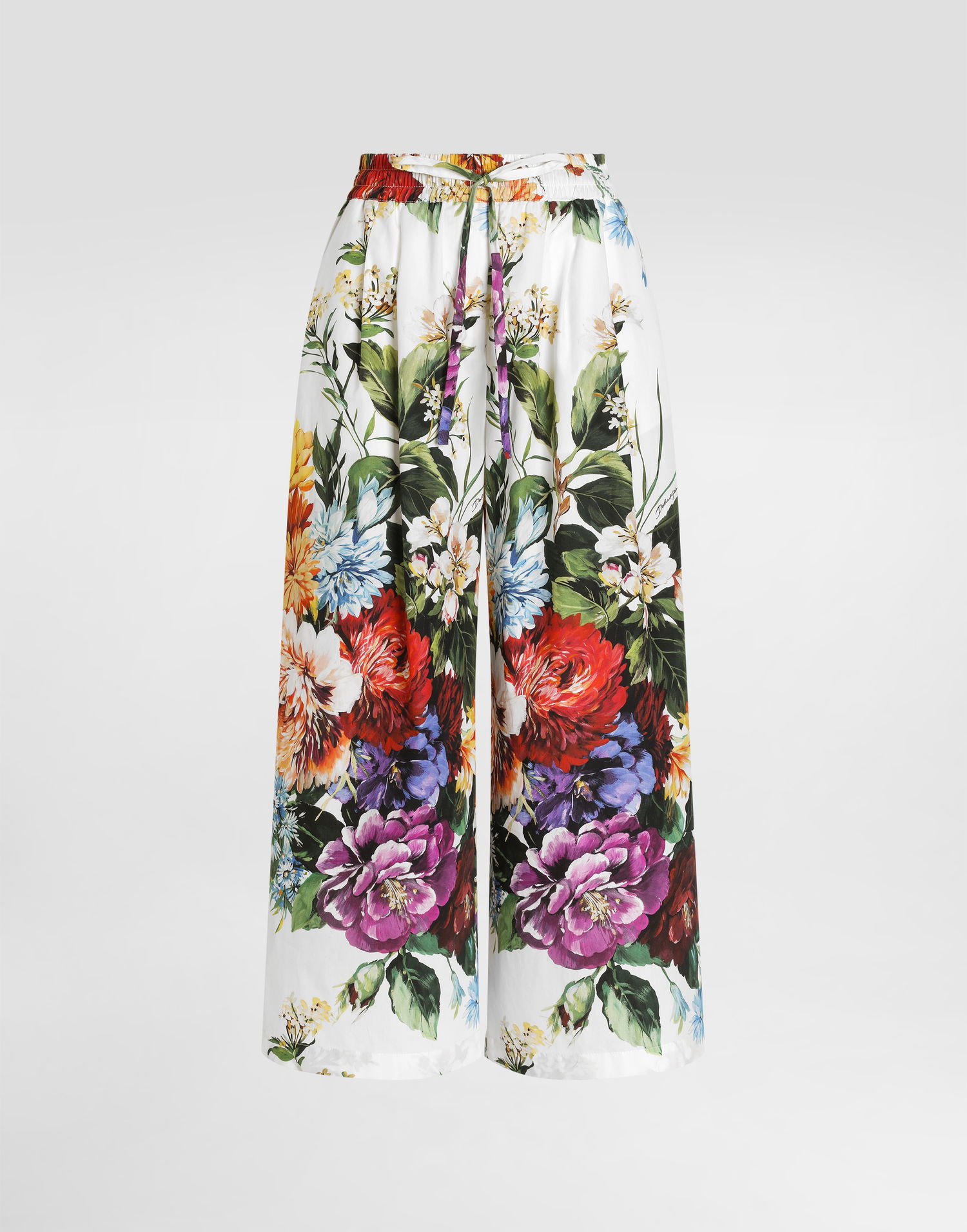 Bukser Dolce & Gabbana Dolce & Gabbana Flower Bouquet-Print Poplin Culottes Flerfarvet | FTDCXTHS5TRHA5PC, 0