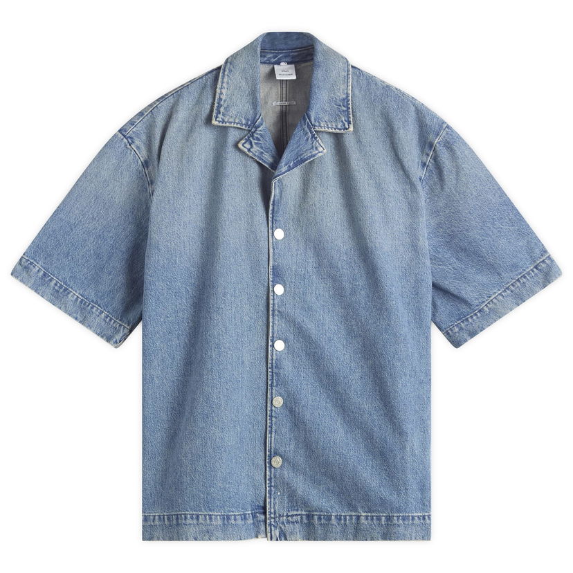 Skjorte Won Hundred Won Hundred Desmond Denim Vacation Shirt, Size Small Blå | 3776-15028