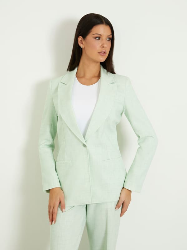 Jakke GUESS Single-Breasted Blazer Grøn | W4GN39WG4P2, 0