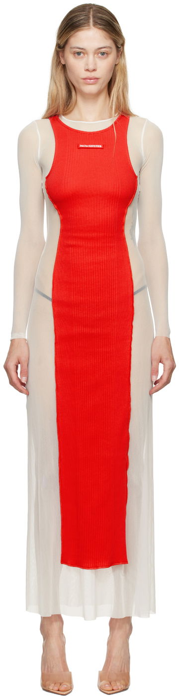 Kjole Jean Paul Gaultier 'The Long Petit Grand' Maxi Dress Rød | 24/30-F-RO191B-T001-0130