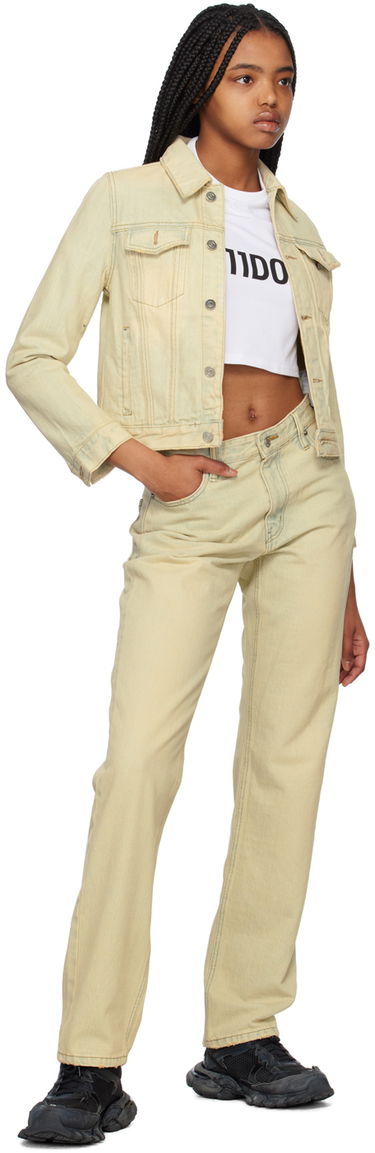 Jakke We11done Faded Denim Jacket Gul | WD-DJ1-23-371-W-BG, 3