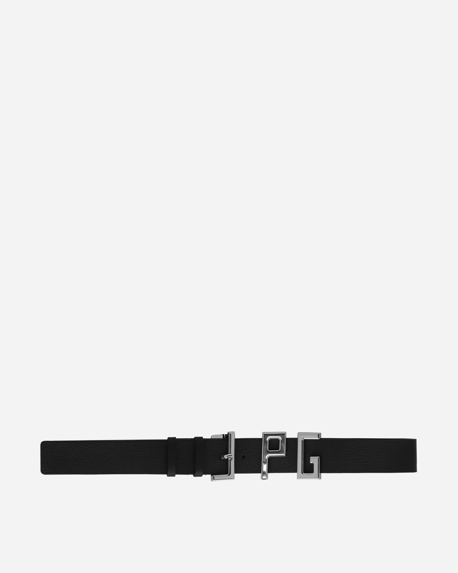 Bælter Jean Paul Gaultier Leather Belt With Metal Logo Sort | 25-33-F-CE018-L029 00, 0