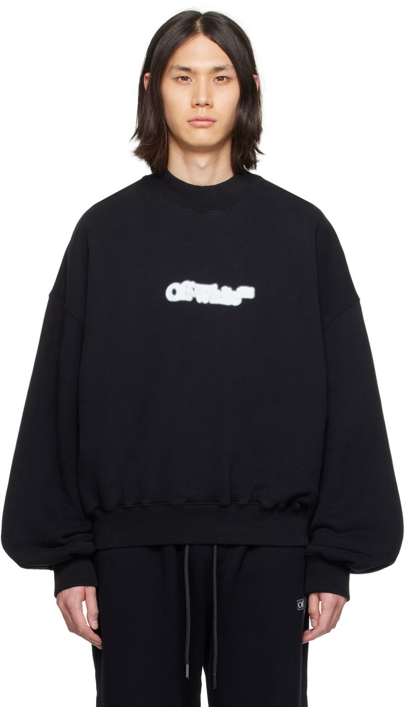 Sweatshirt Off-White Black Blurr Book Over Sweatshirt Sort | OMBA070F23FLE0021001, 0