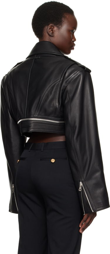 Jakke Jean Paul Gaultier Jean Paul Gaultier 'The Cropped Perfecto' Cropped Leather Jacket Sort | 25/33-F-VE103B-L027-0062, 2