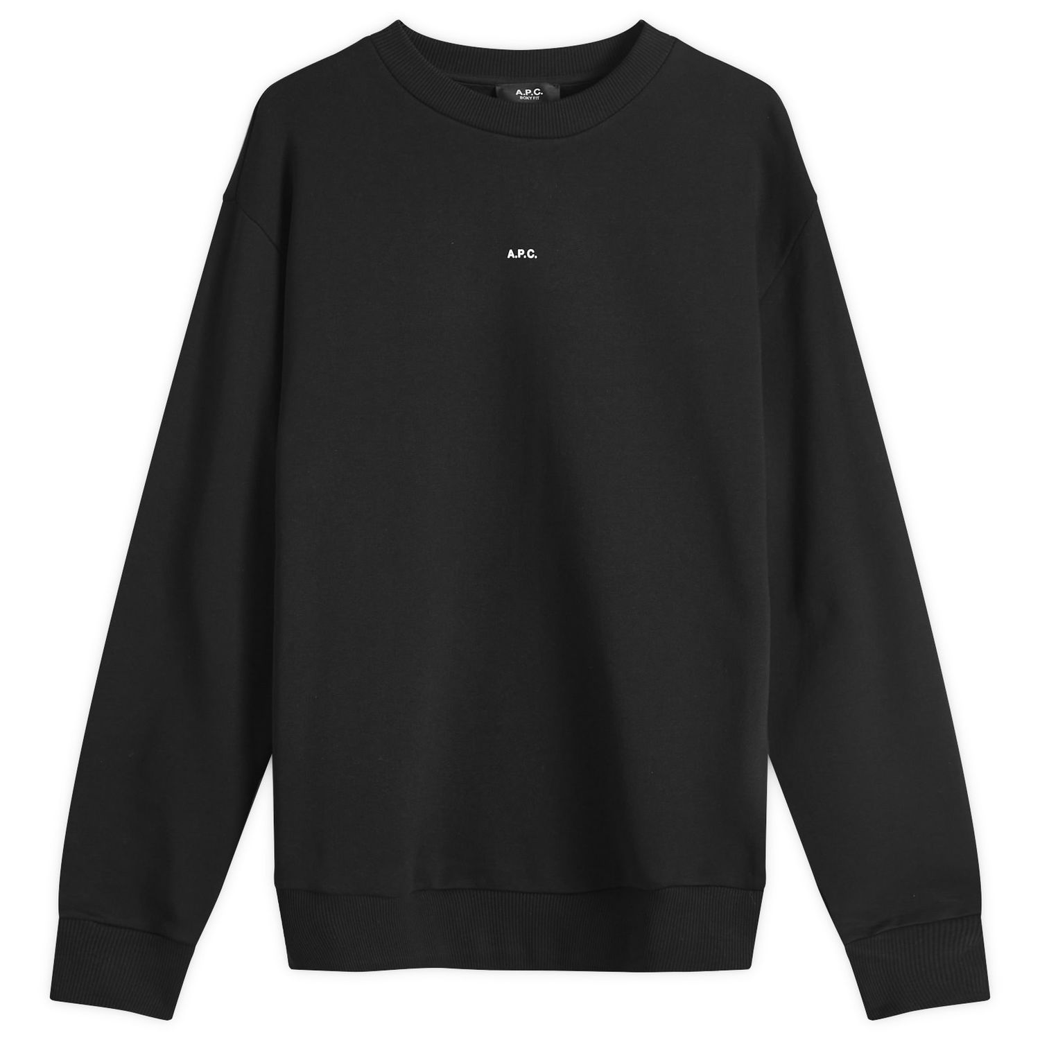 Sweatshirt A.P.C. Micro Logo Crew Sweat Sort | COHBX-H27910-TZC, 0