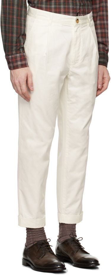 Bukser BEAMS Beams Plus 1 Pleat Trousers Beige | 3823-0111-874, 4