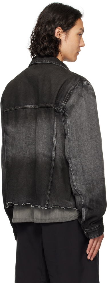 Jakke We11done We11done Sporty Selldone Denim Jacket Sort | WD-DJ1-25-308-U-BK, 2