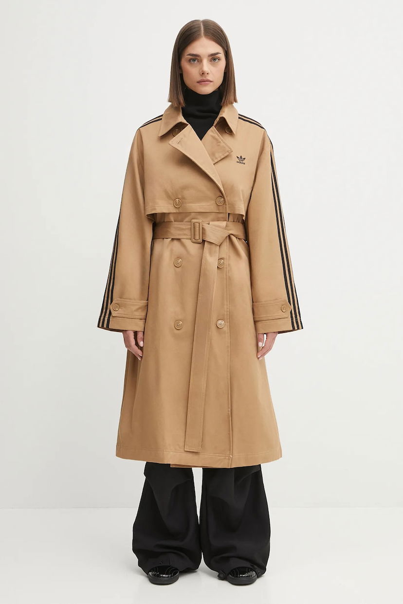 Trenchcoat adidas Originals adidas Originals Twill Trench Coat Beige | JW2663