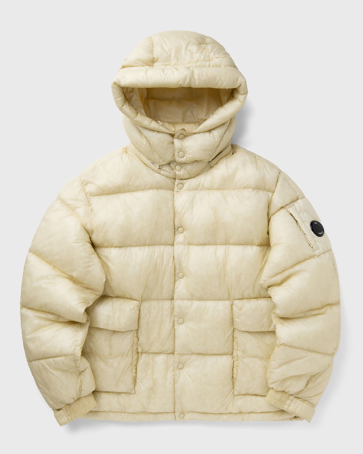 Puffer jakke C.P. Company Hooded Puffer Jacket Beige | 19CMOW191A110416A-402, 0