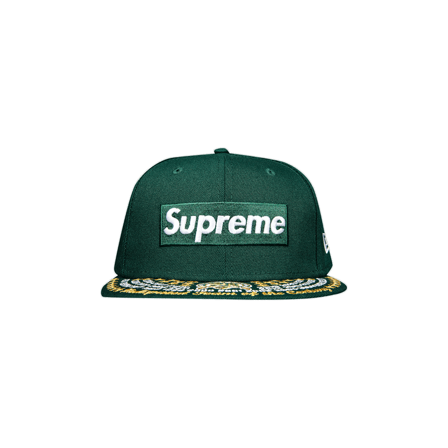 Kasket Supreme Undisputed Box Logo New Era Grøn | FW21H53 DARK GREEN, 0