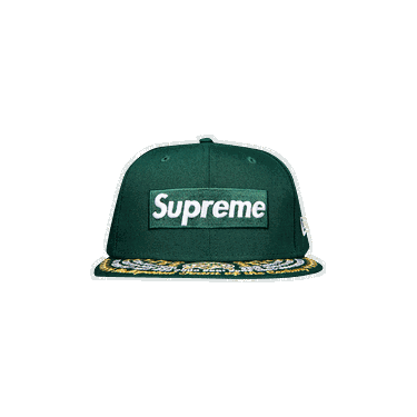 Kasket Supreme Undisputed Box Logo New Era Grøn | FW21H53 DARK GREEN, 0