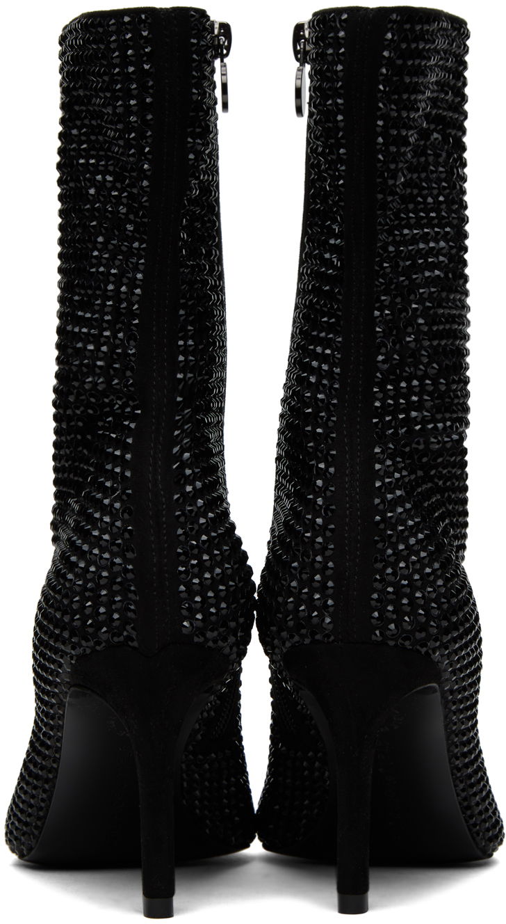 Skopleje Stella McCartney Stella McCartney Iconic Crystal-Embellished Pointed-Toe Boots Sort | 810276E00059, 1