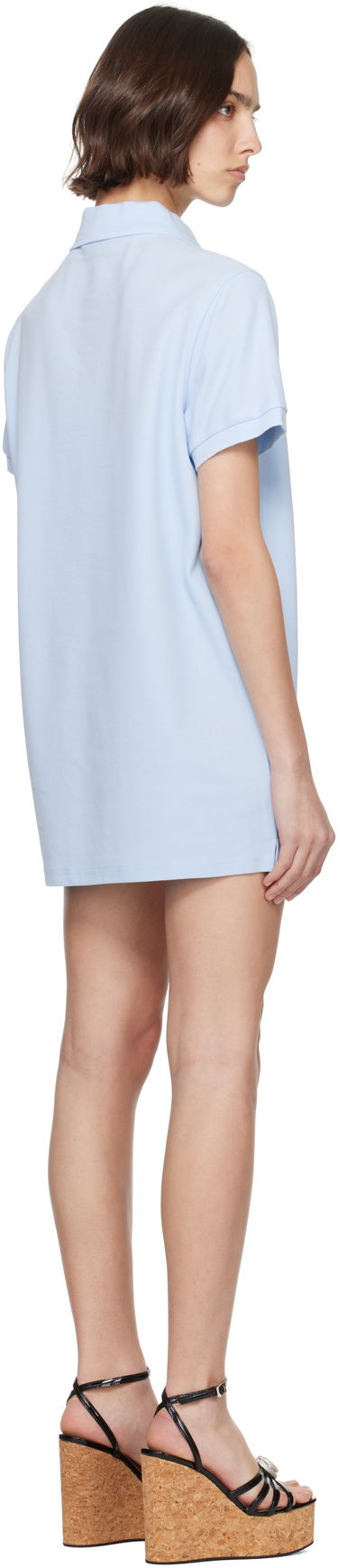 Kjole Area AREA Crystal Heart Cutout Polo Minidress Blå | SS25AWDR0163FA01, 2