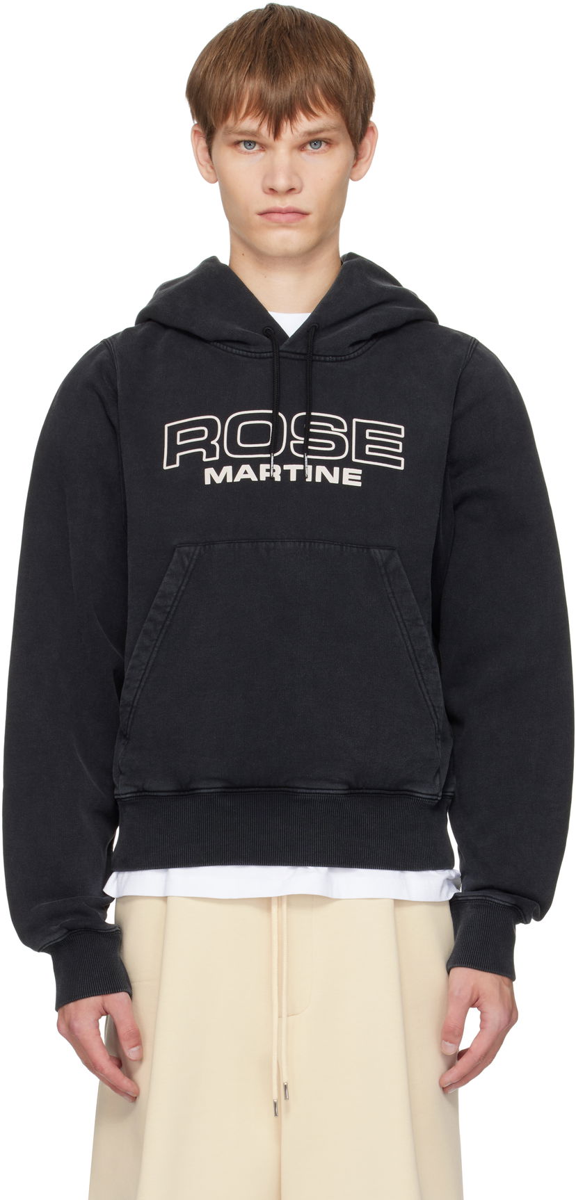 Sweatshirt Martine Rose Martine Rose Shrunken Hoodie Sort | 625JS01002CW