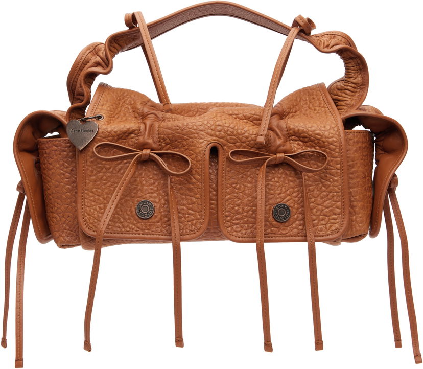 Håndtaske Acne Studios Acne Studios Multipocket Grained Leather Bag Brun | A10425-