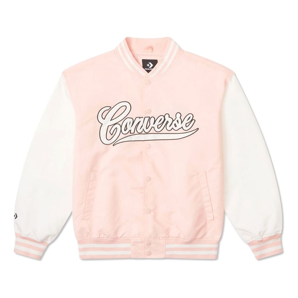 Bomberjakke Converse Varsity Bomber Jacket Lyserød | 10026912-A01, 0