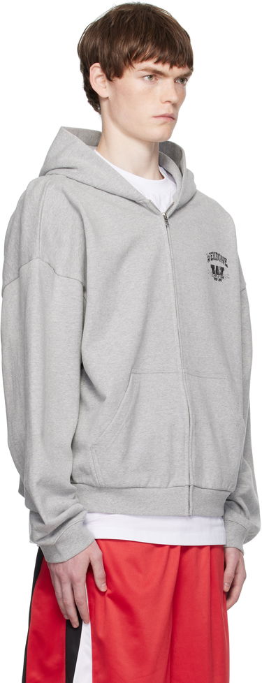 Sweatshirt We11done We11done College Zip-Up Hoodie Grå | WD-TJ2-25-846-U-MG, 1
