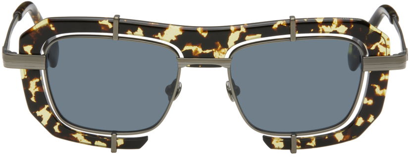 Solbriller JW Anderson SSENSE Exclusive Tortoiseshell & Gunmetal Geometric Sunglasses Sort | JWA03