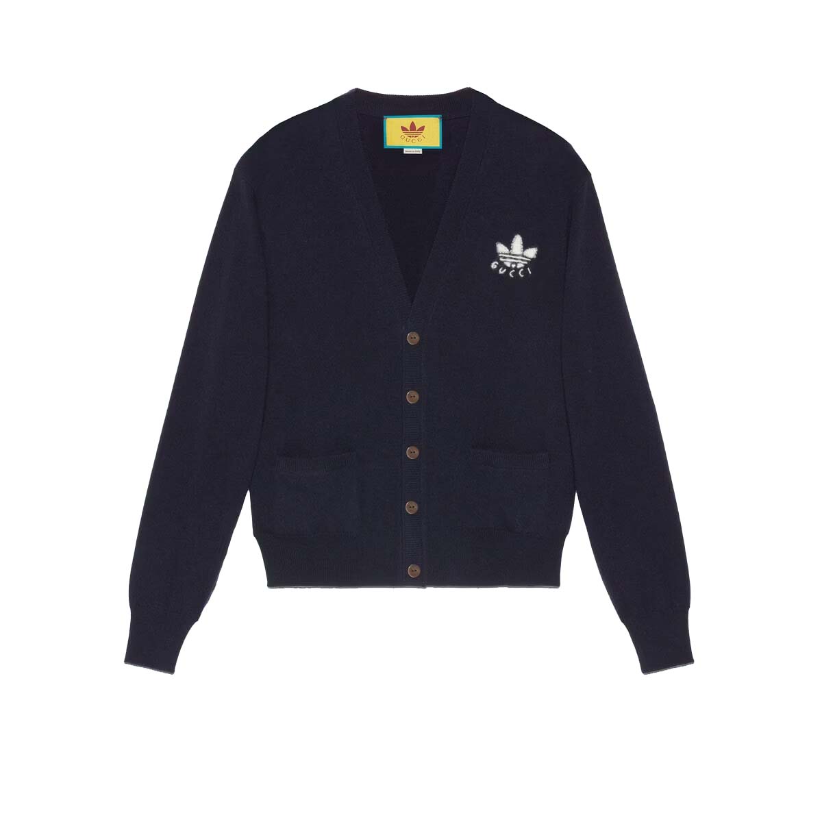 Sweater Gucci adidas x Wool Cardigan Navy Mørkeblå | ‎702135 XKCH9 4215, 0