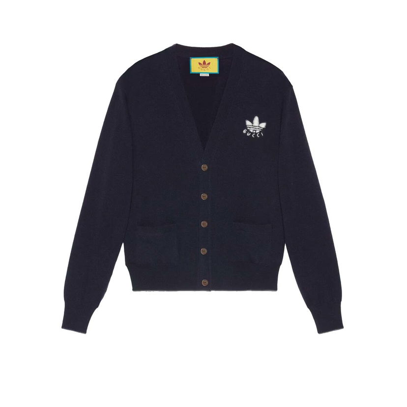 Sweater Gucci adidas x Wool Cardigan Navy Mørkeblå | ‎702135 XKCH9 4215