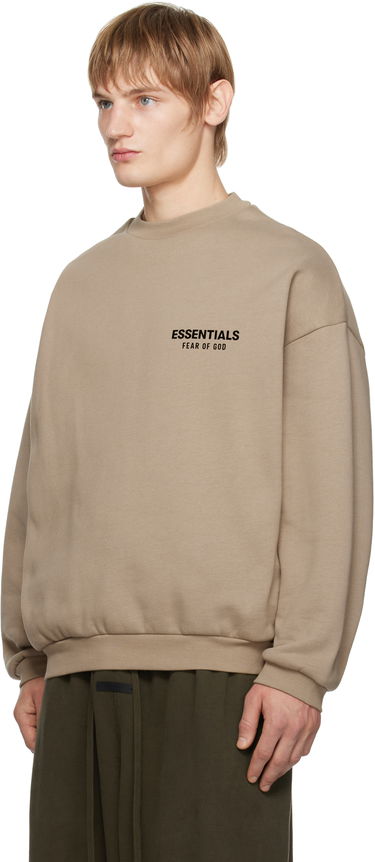 Sweater Fear of God Fear of God ESSENTIALS Fleece Crewneck Sweatshirt Beige | 192HO246267F, 3