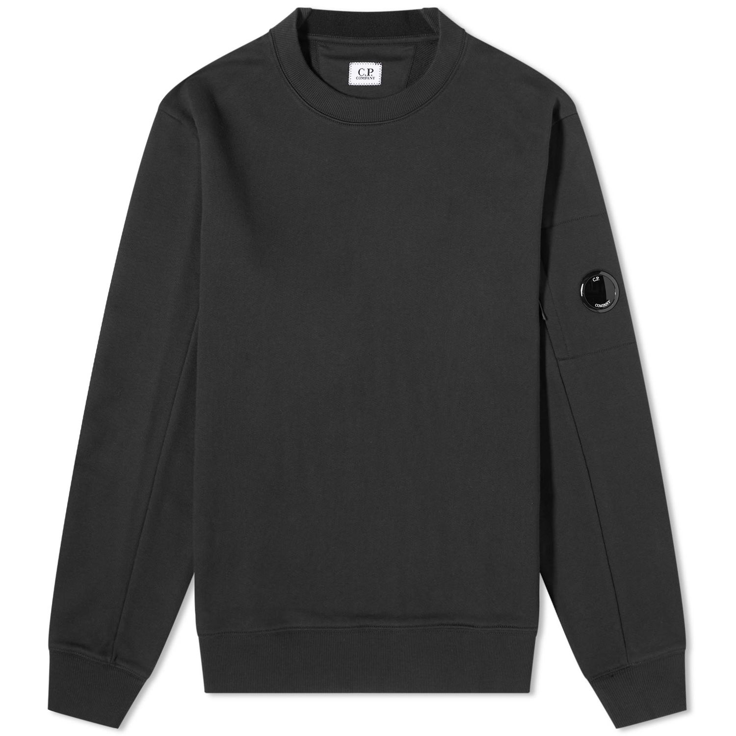 Sweater C.P. Company Arm Lens Crewneck Sort | 15CMSS022A-005086W-999, 0