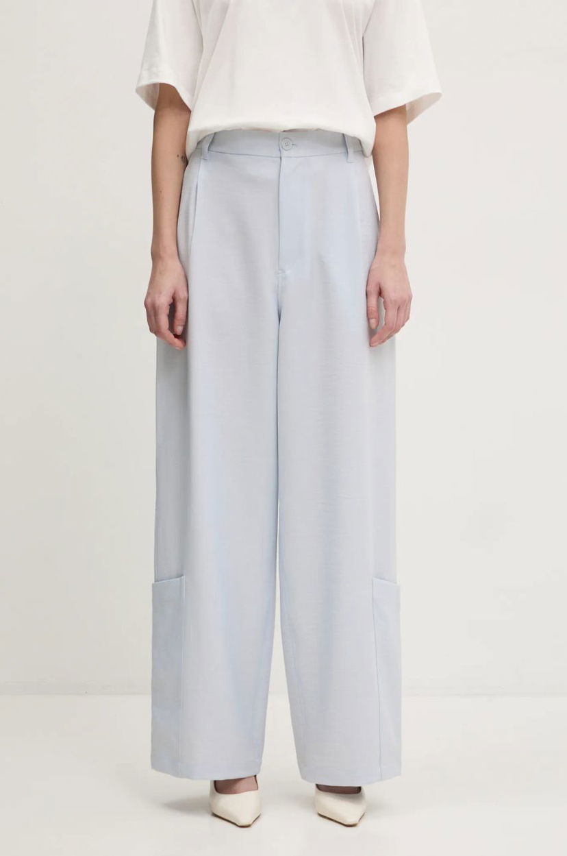 Bukser Y-3 Y-3 Sport Uniform Wide Leg High Waist Pants Blå | JM7801