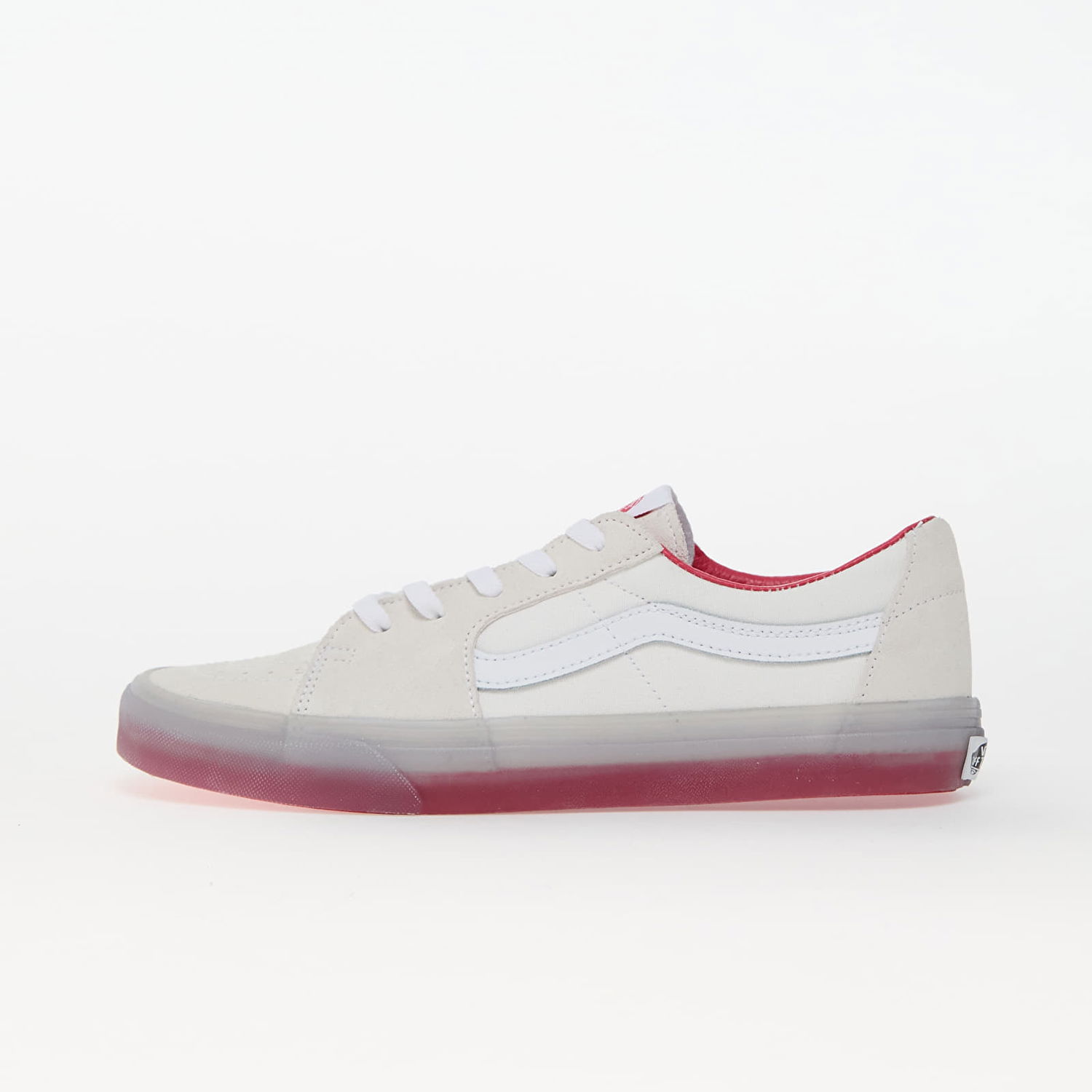 Sneakers og sko Vans Sk8-Low Translucent Sidewall White/ Red Hvid | VN0009QRYF91, 0