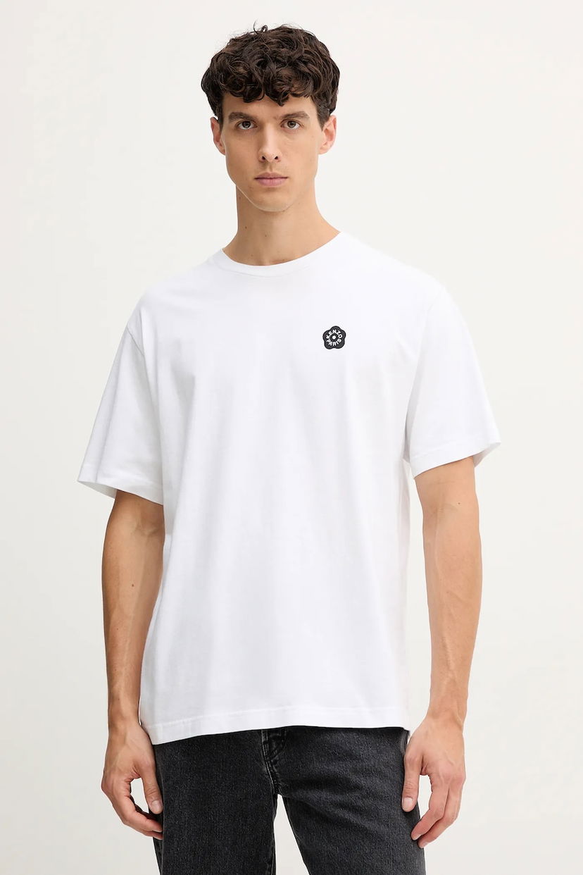 T-shirt KENZO Kenzo Small Flower Patch T-Shirt Hvid | FF55TS2004SG
