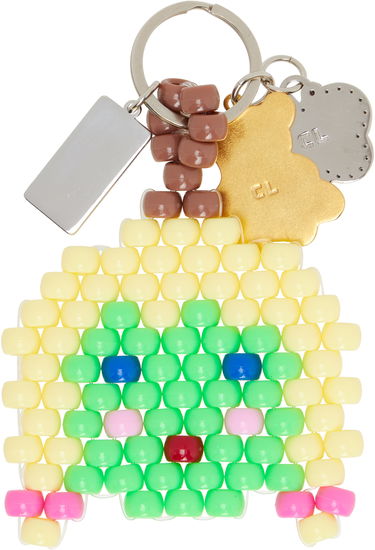 Nøgleringe Chopova Lowena Chopova Lowena Meg Pixelated Beaded Charm Keychain Flerfarvet | 6701, 1