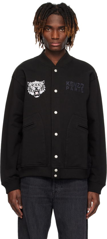 Bomberjakke KENZO Kenzo Paris 'Happy Tiger' Embroidered Bomber Jacket Sort | FF55BL1244MT, 0