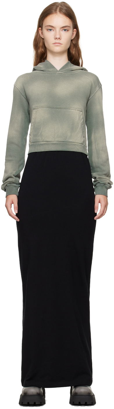 Sweatshirt We11done We11done Layered Hoodie Dress Grøn | WD-TH2-24-838-W-KK