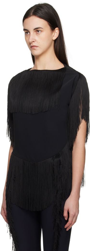 Sweater Maison Margiela MM6 Maison Margiela Fluid Fringe Blouse Sort | S52NC0351 S37977, 3