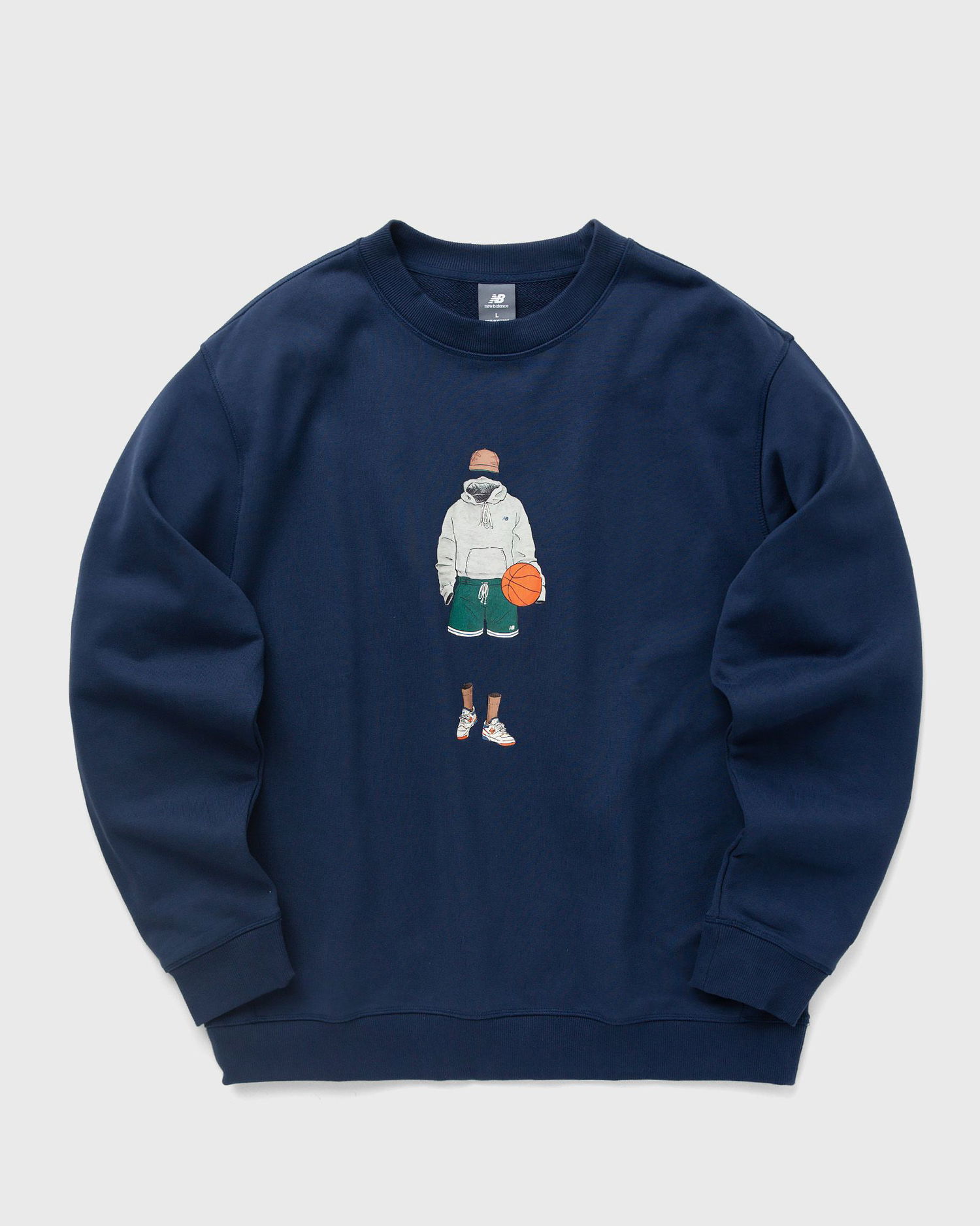 Sweatshirt New Balance Athletics Sport Style Relaxed Crew Mørkeblå | MT41538-NNY, 0