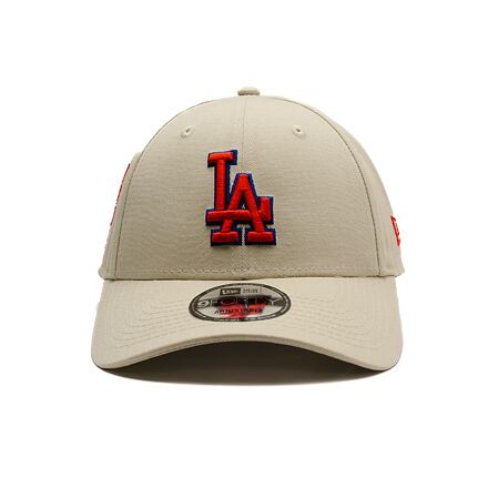 Kasket New Era New Era MLB 9FORTY Side Patch LA Dodgers Adjustable Cap Beige | 60595218, 1