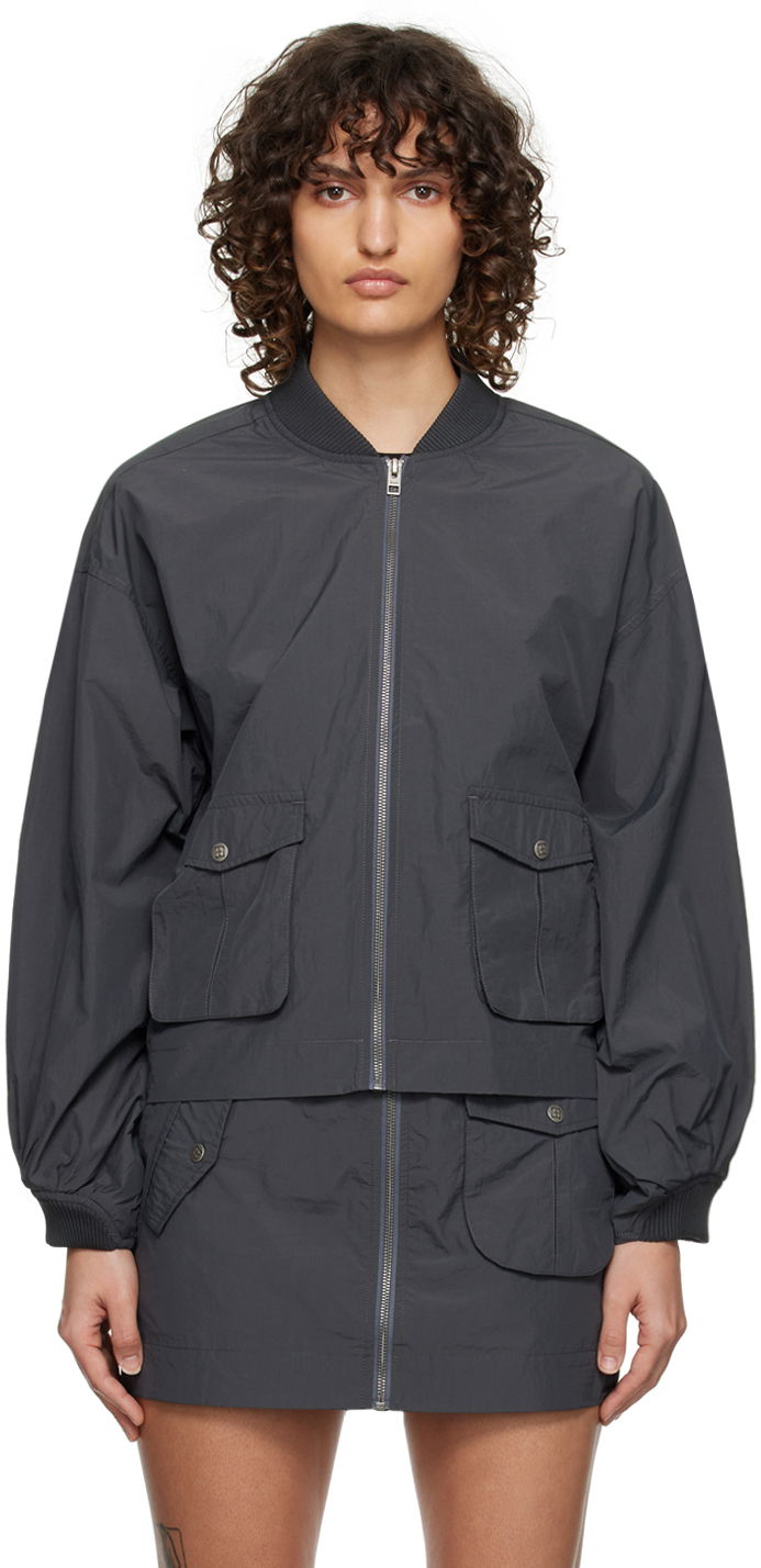 Bomberjakke Ksubi Elemental Bomber Jacket With Flap Pockets Grå | WSP23JK003